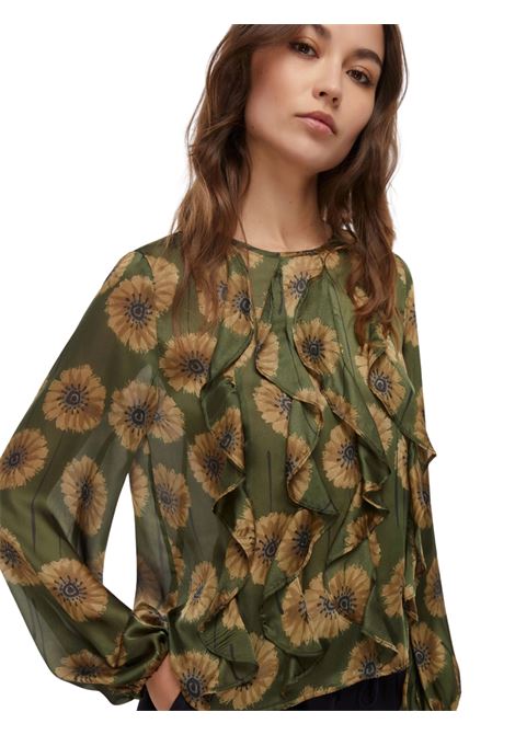 Camicia con rouches - VERDE Emme Marella | SALUTE006